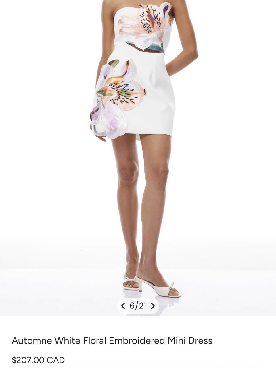 Miss Rosario White Floral Embroidered Mini Dress