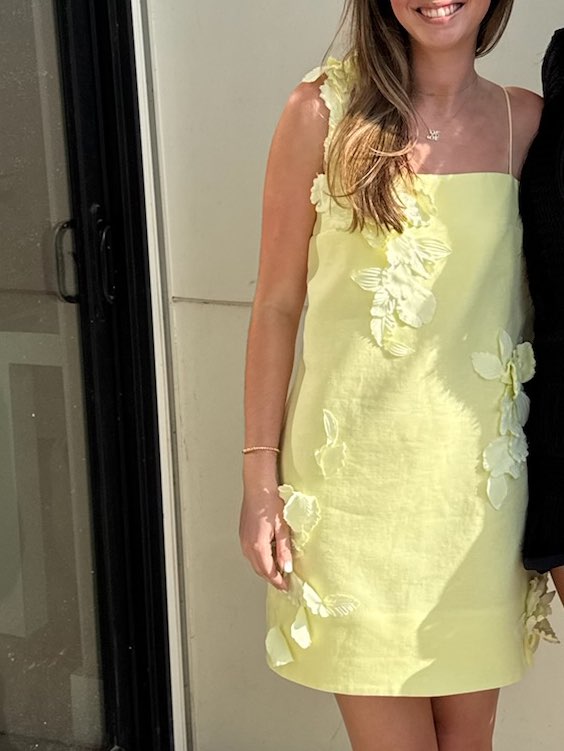 Yellow Floral Mini Dress