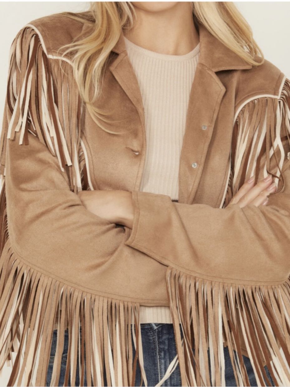 Tan Fringe Western Jacket
