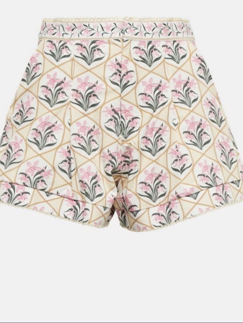 Floralr High-Waisted Shorts
