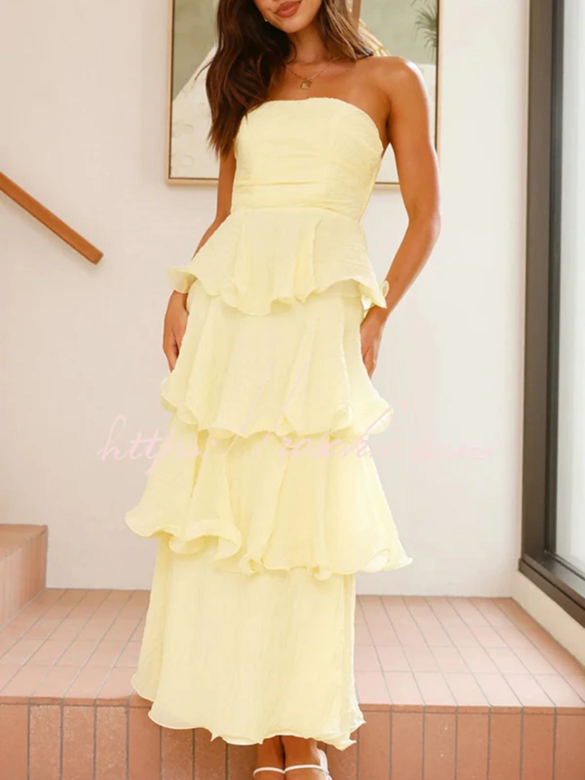 Yellow formal dress
