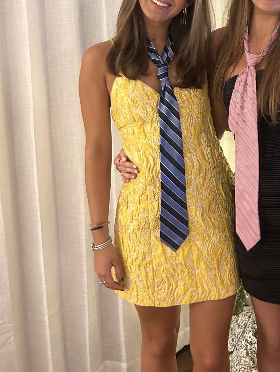 Alice and Olivia Yellow Cocktail Dress