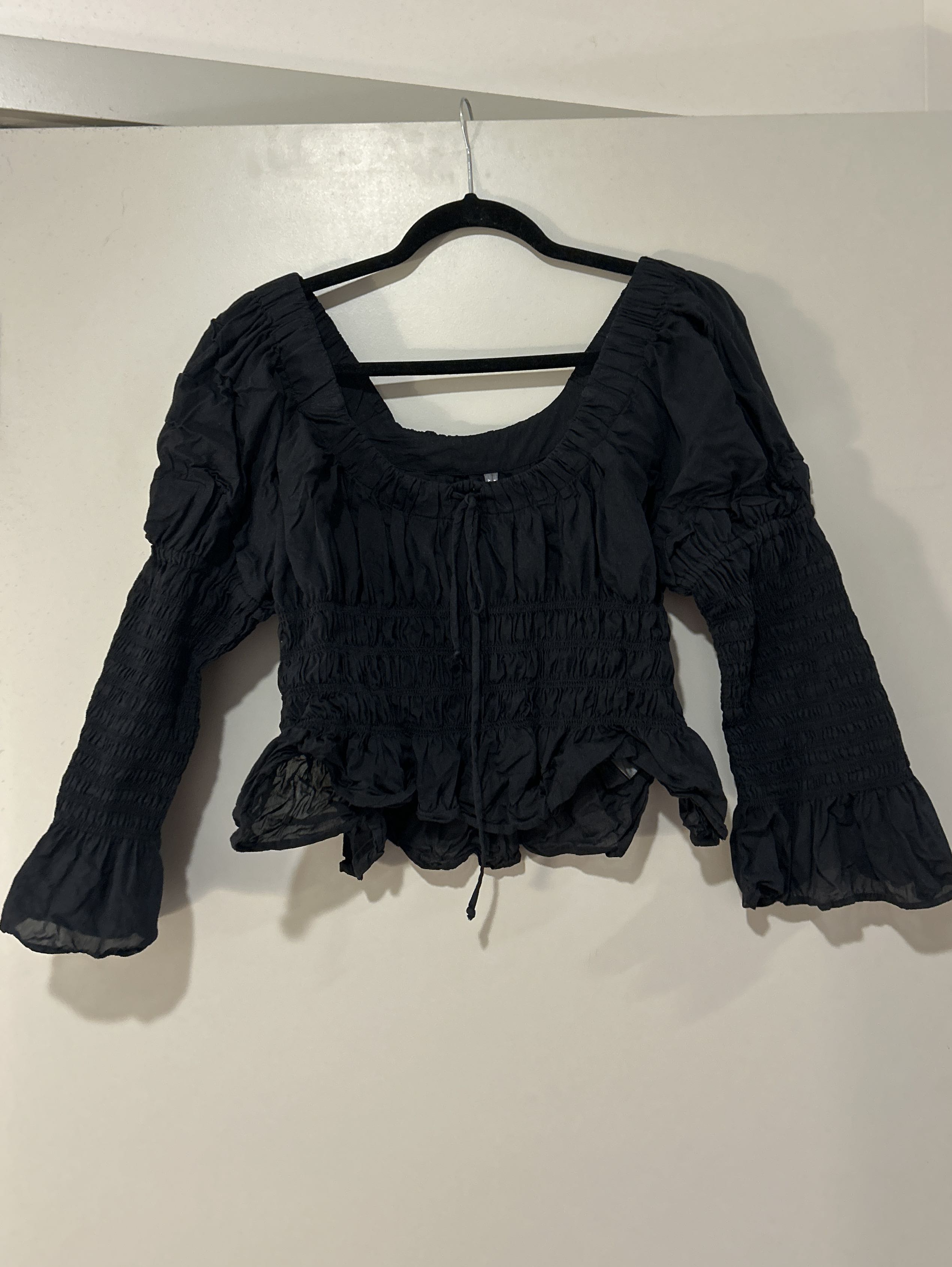 Pleated Black Top!!