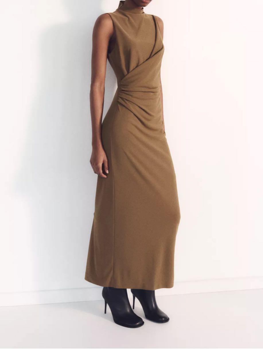 Draped Midi Dress