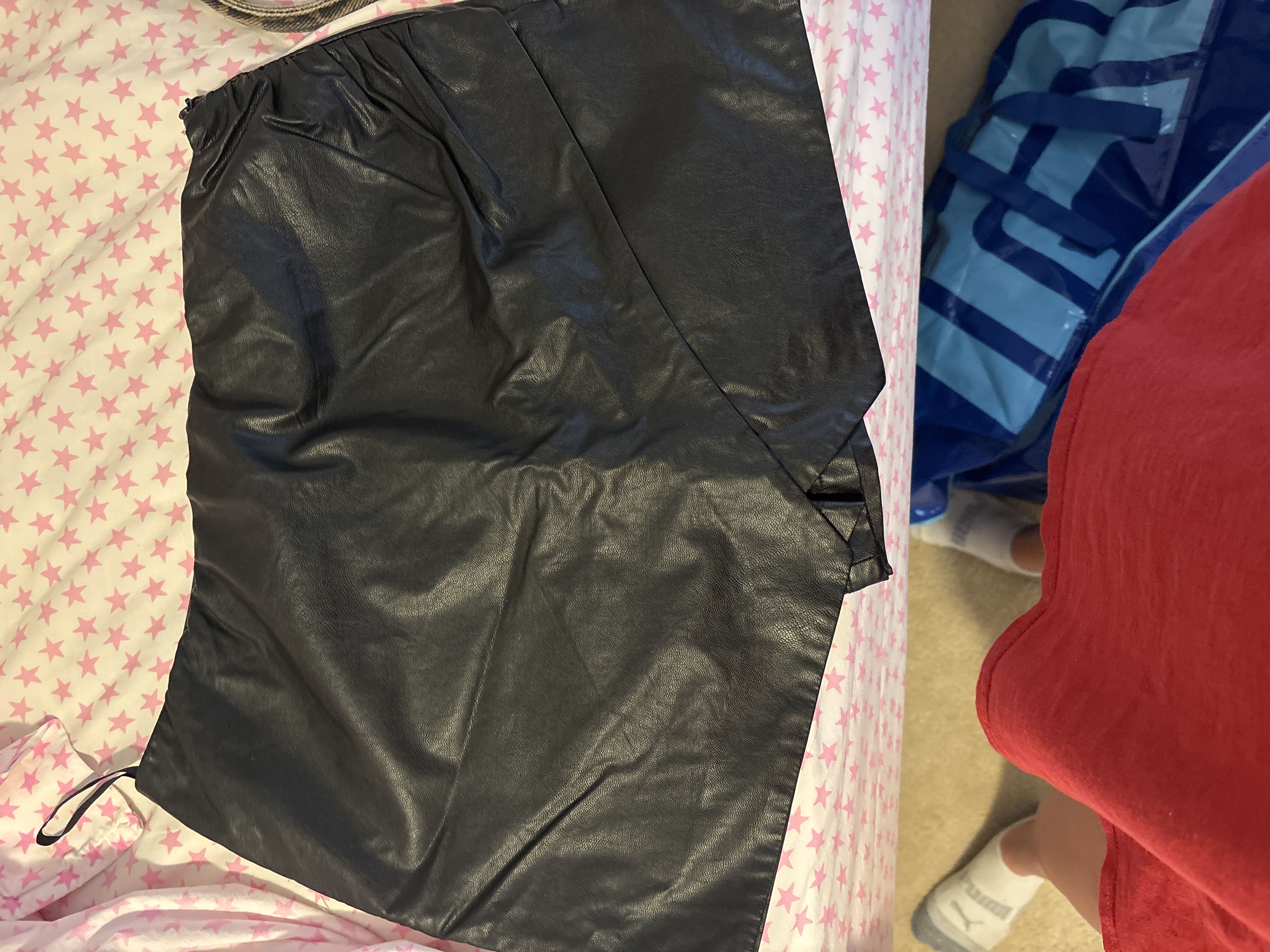 Leather skort