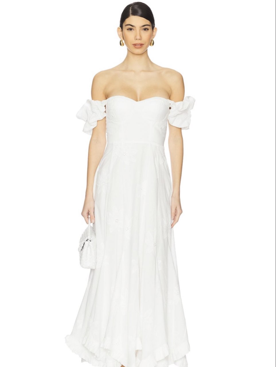 Line and Dot emberly maxi dress in white