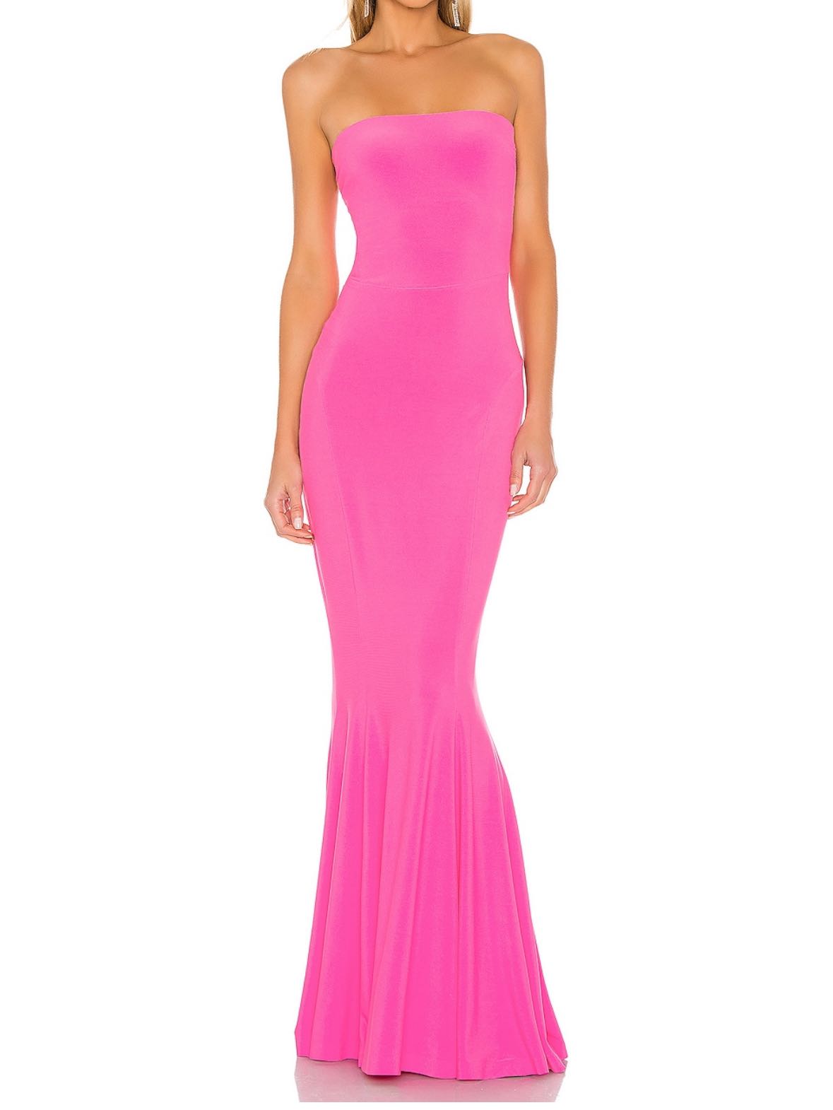 X REVOLVE Strapless Fishtail Gown in Orchid Pink
