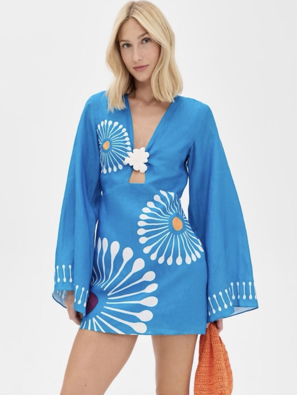 Blue Print Mini Dress