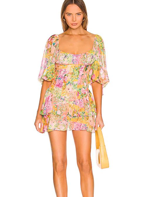 Nina Mini Dress in Yellow