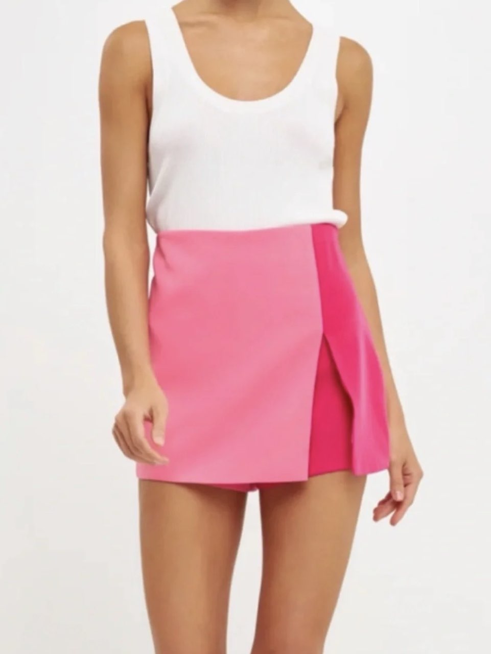 Two-Tone Pink Skort