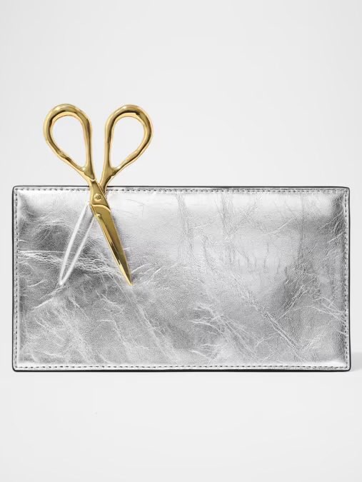 Mixed Metal Clutch Purse