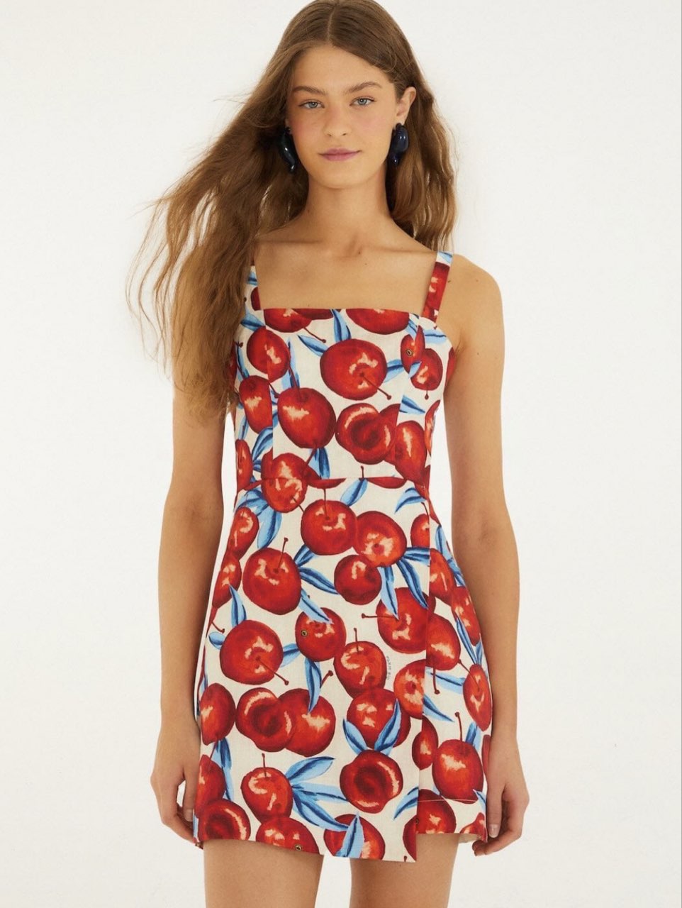 Farm Rio cherry blossom sleeveless mini dress