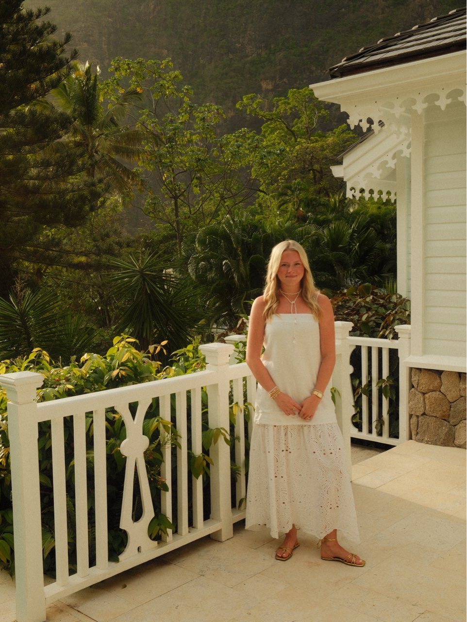 White Eyelet Maxi Dress