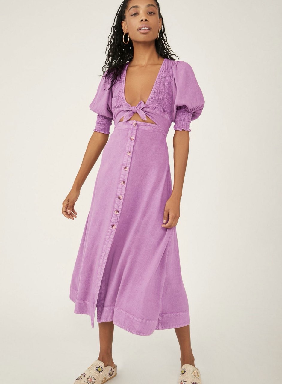 Purple/Pink Midi Dress