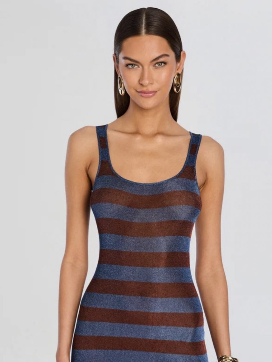 Striped Knit Mini Dress