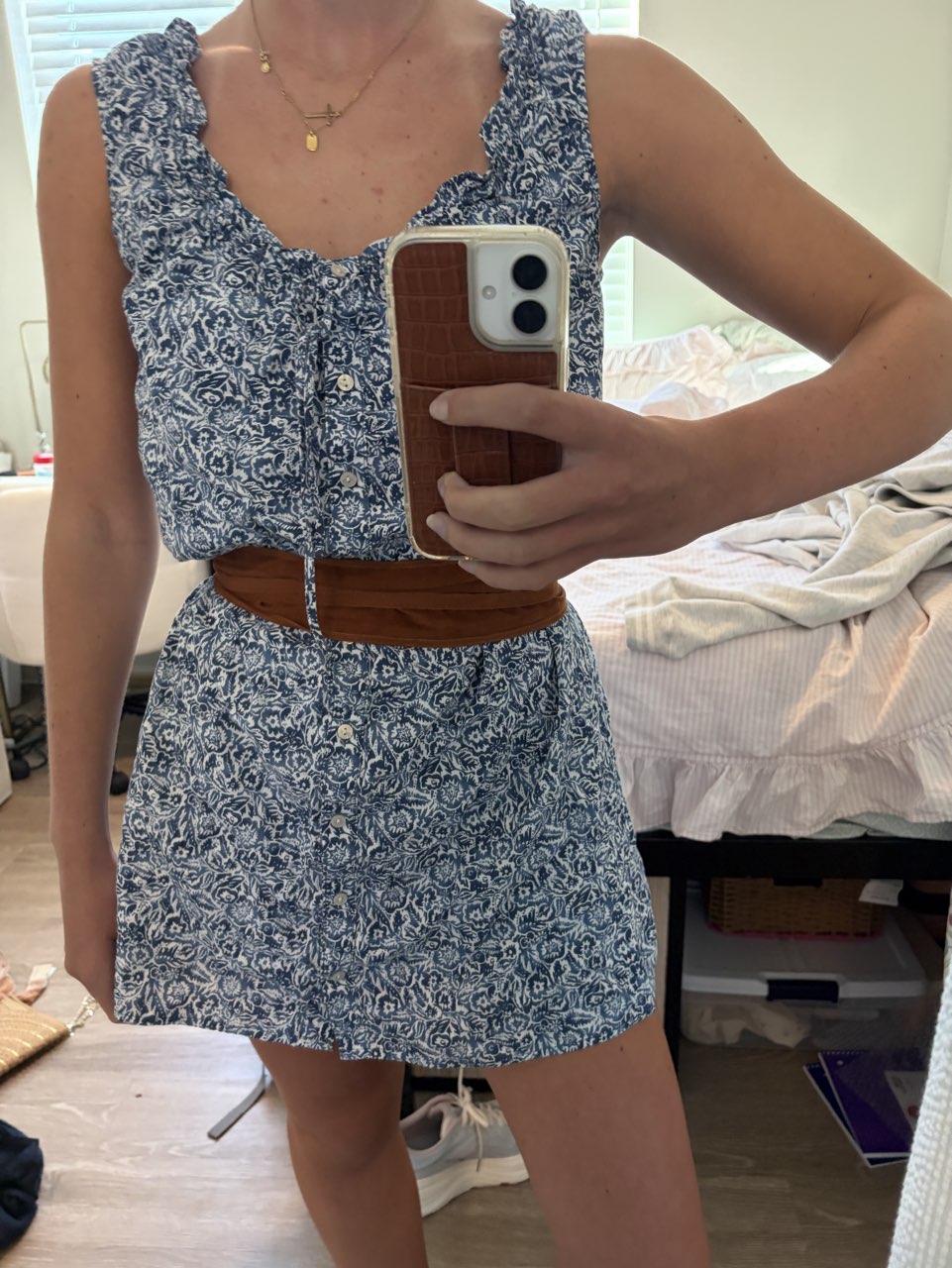 Blue mini dress
