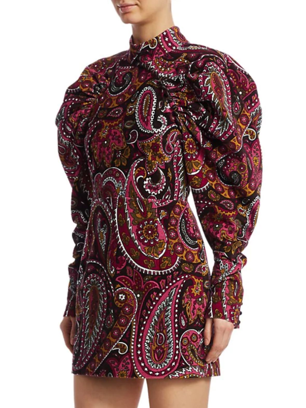 Rotate Birger Christensen Paisley Puff Dress