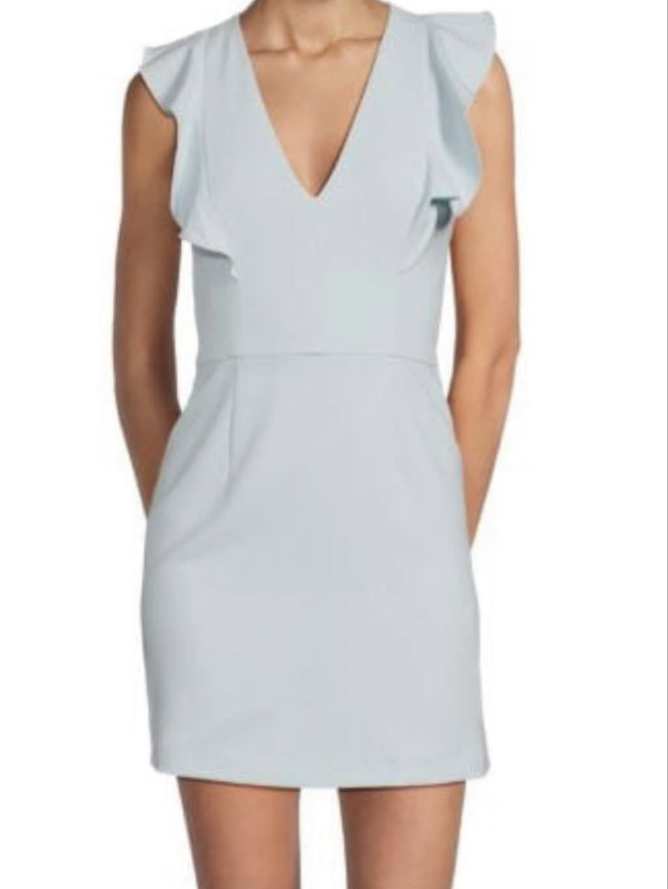 Light Blue Ruffle Mini Dress