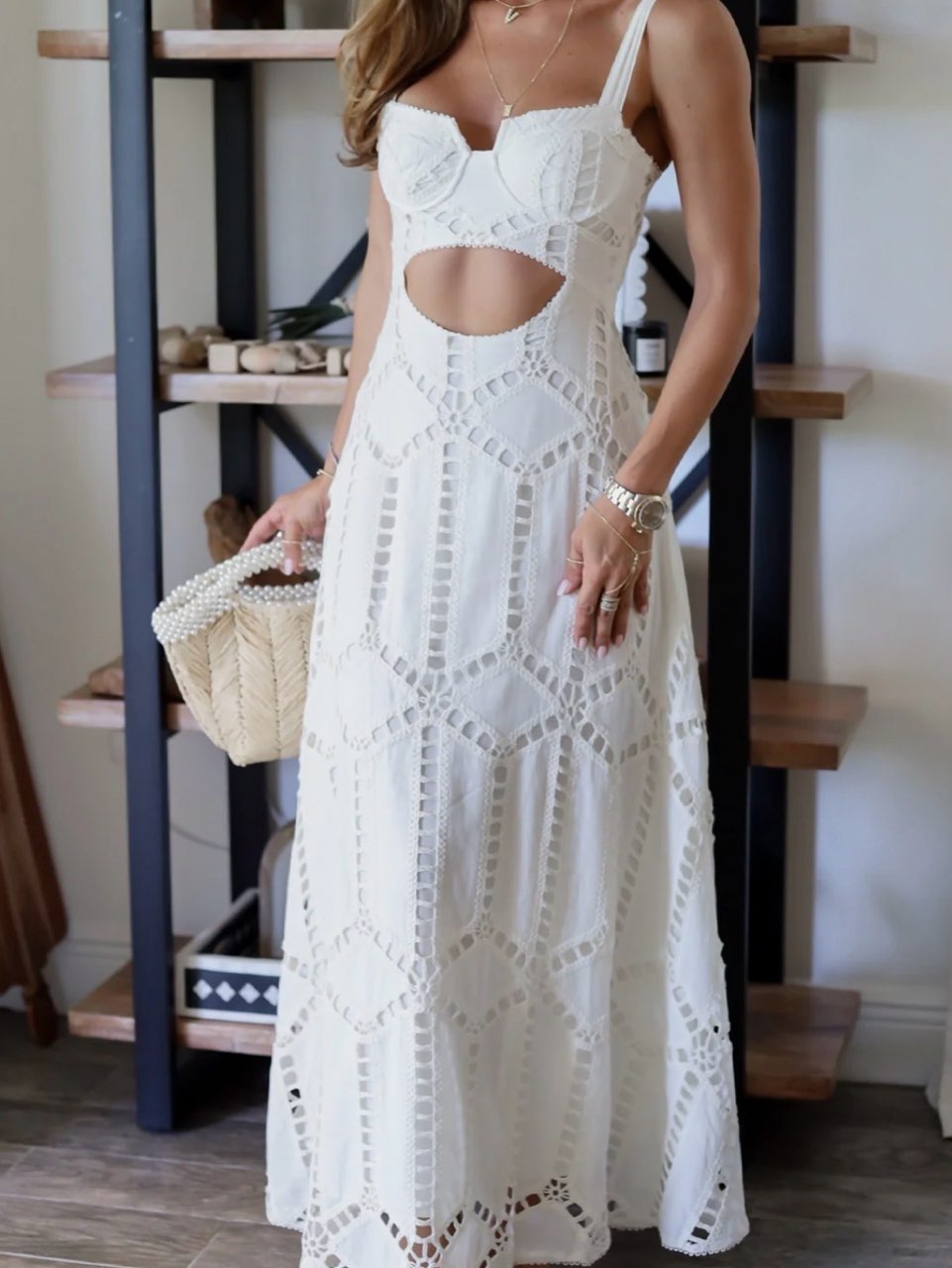 The Angel Eyelet Dress - White