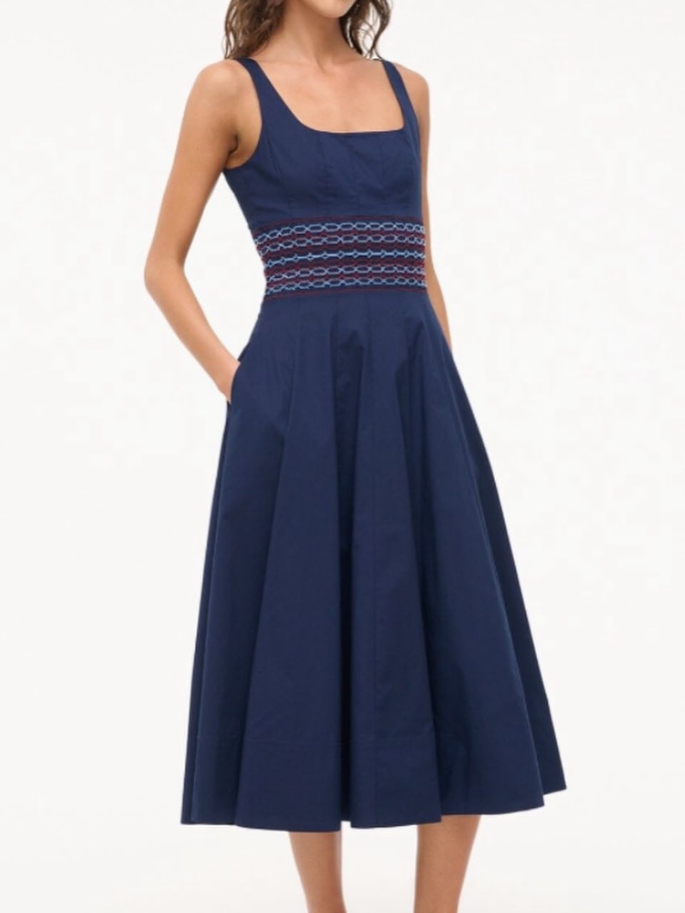 Staud navy midi