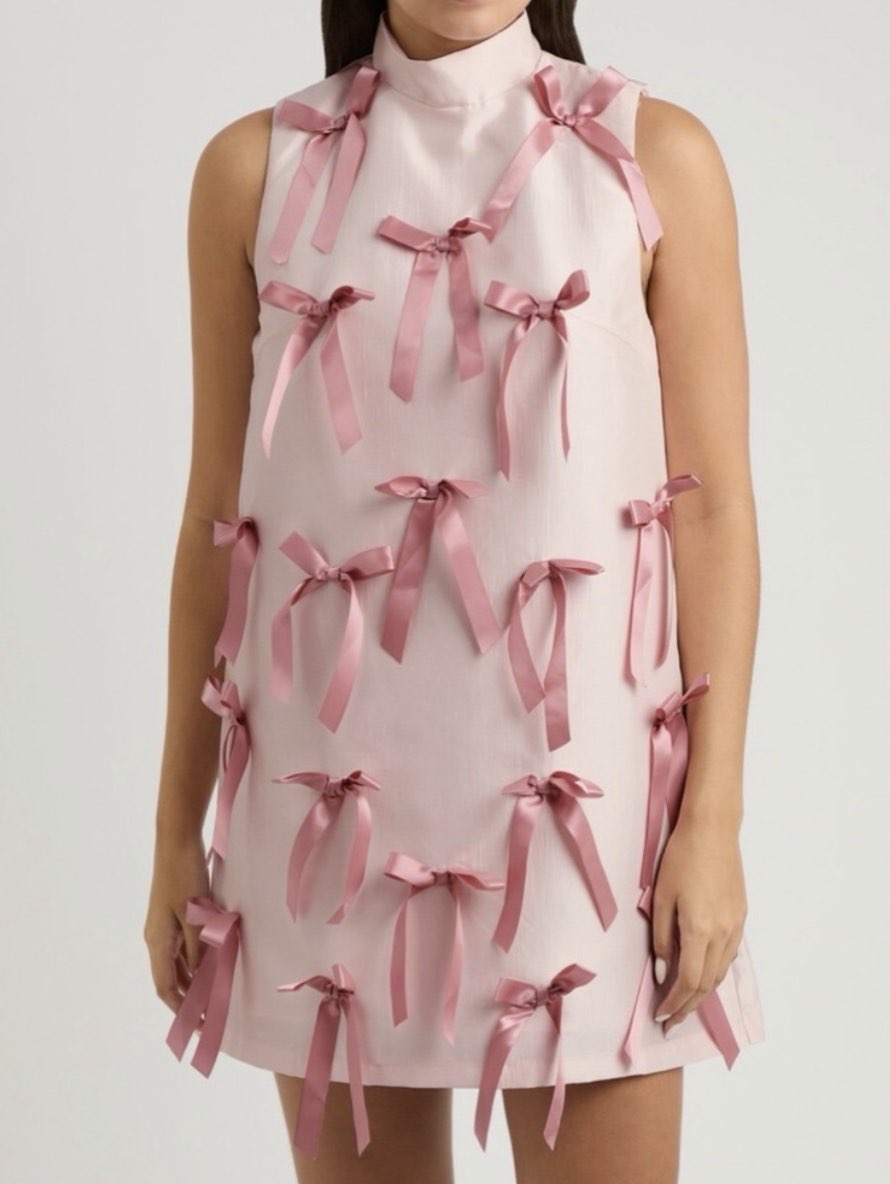 Sister Jane Pink Bow Mini Dress