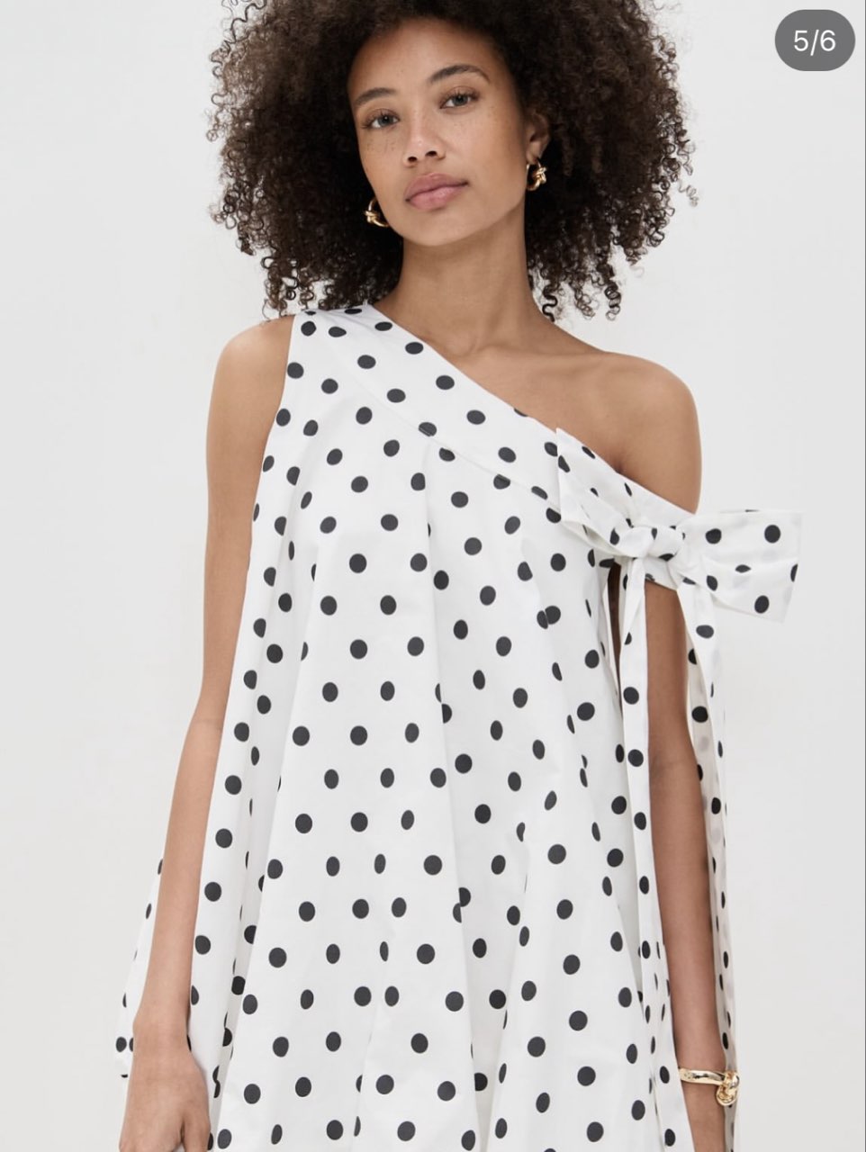 Polka Dot One-Shoulder Mini Dress