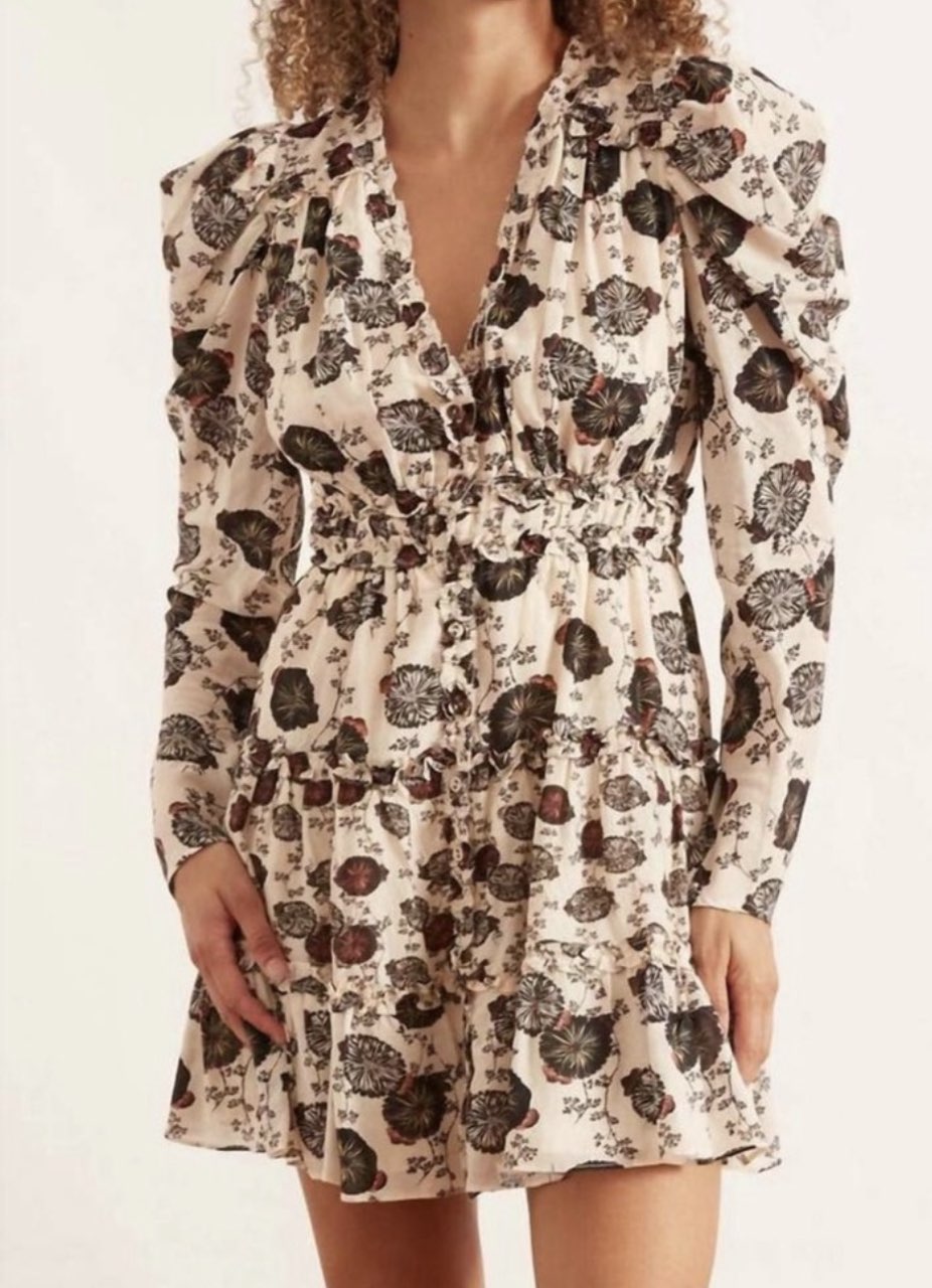Floral Puff Sleeve Mini Dress