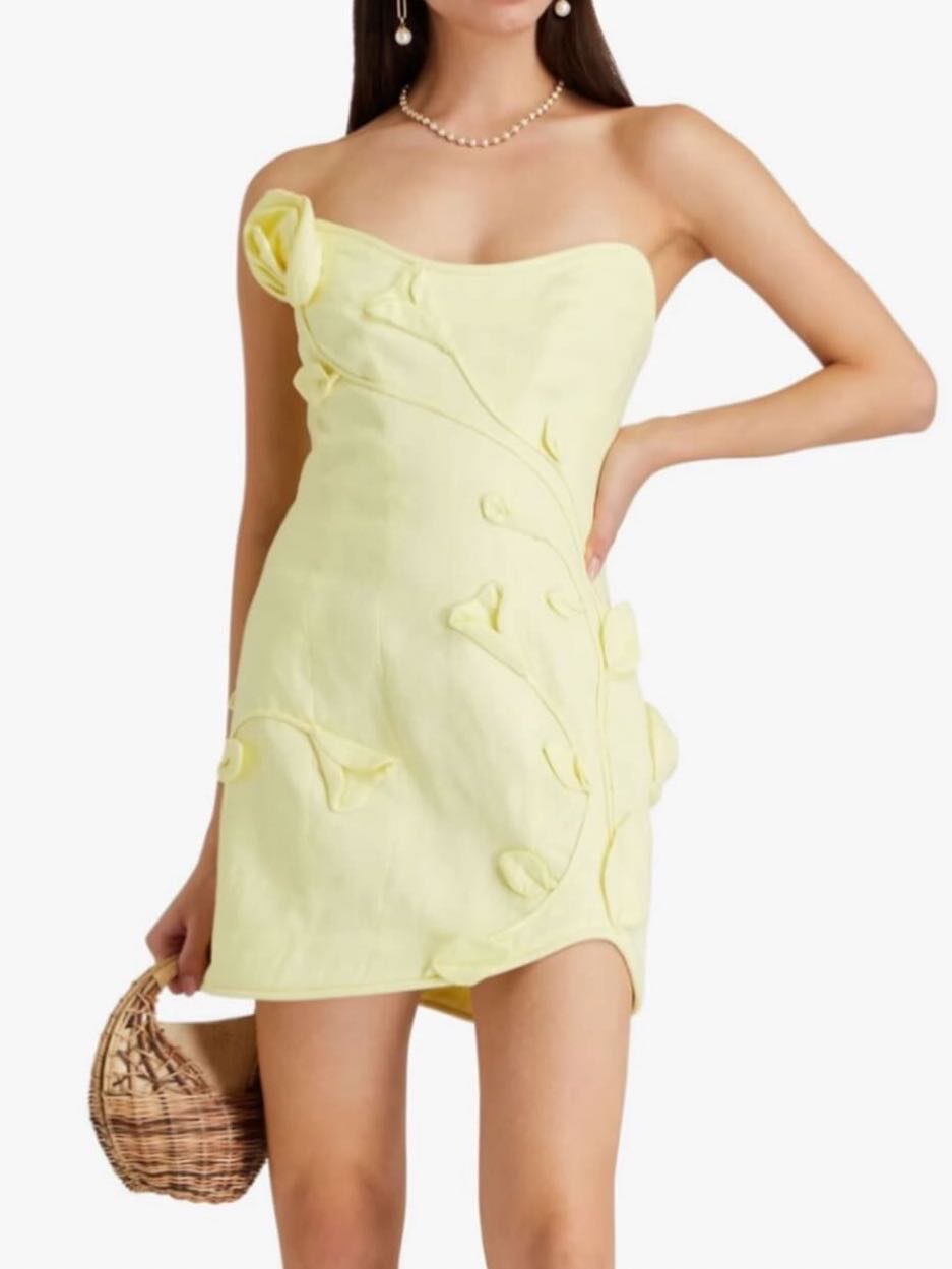 Zimmermann Strapless floral mini dress