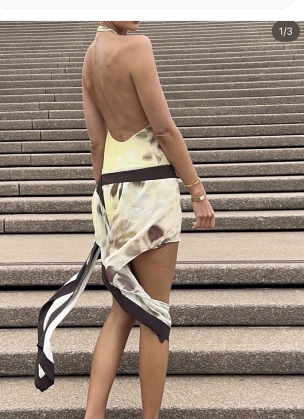 Tie-Dye Asymmetric Mini Dress
