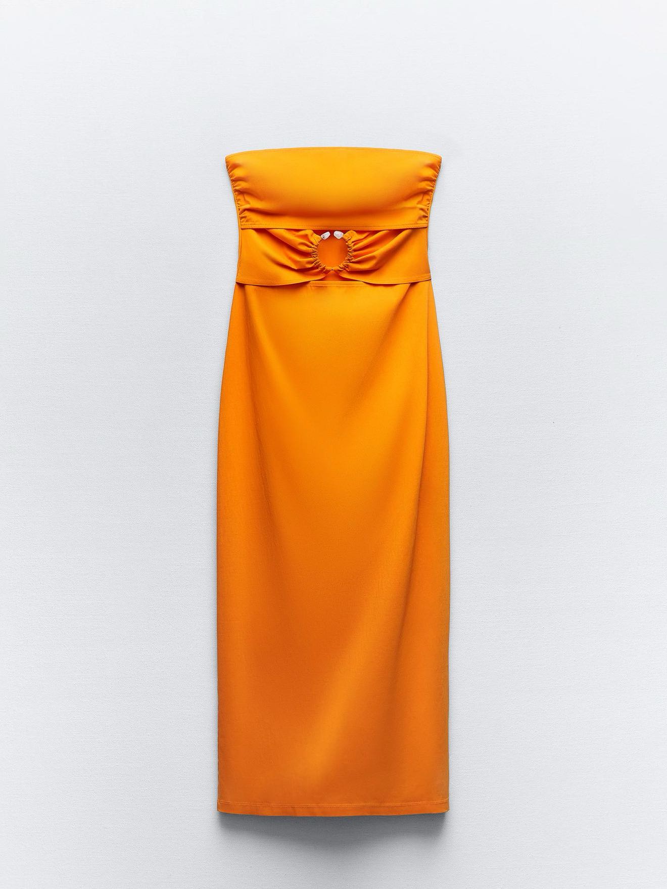 cut out strapless dress