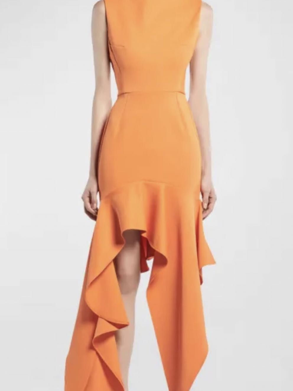 Orange Midi Asymmetrical dress