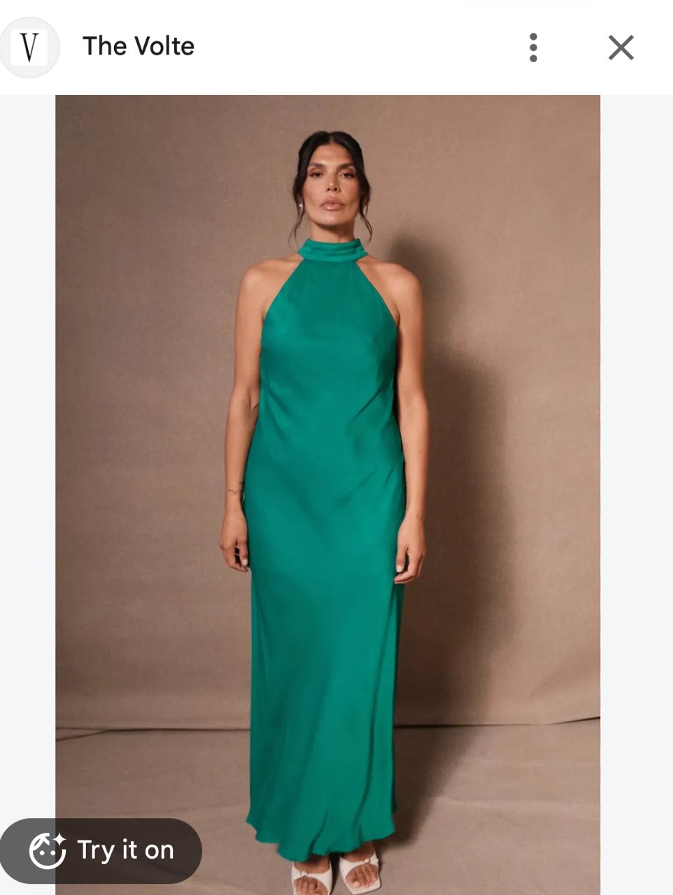 Emerald Green Halter Neck Maxi Dress