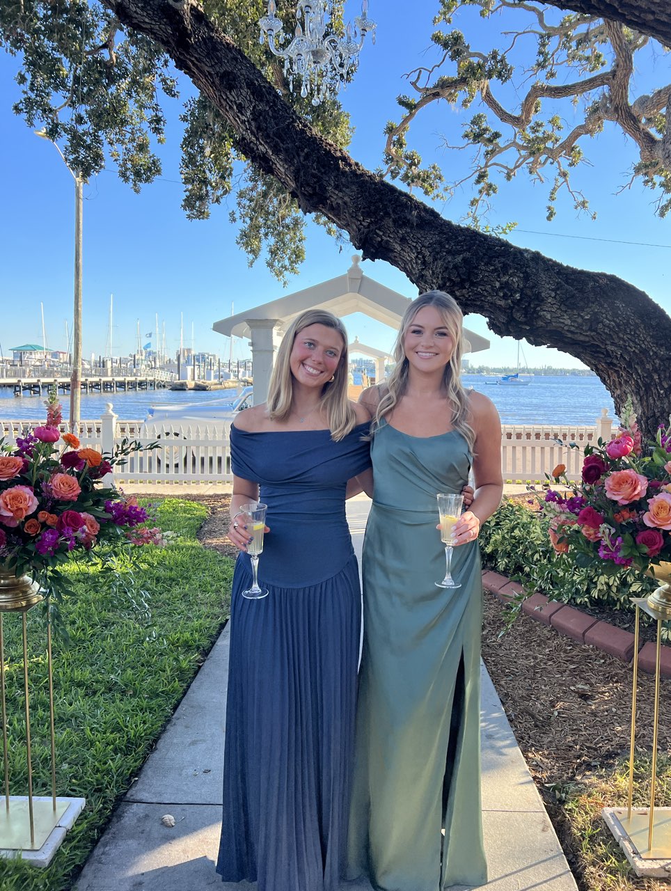 Navy Off-Shoulder Pleated Maxi Dress