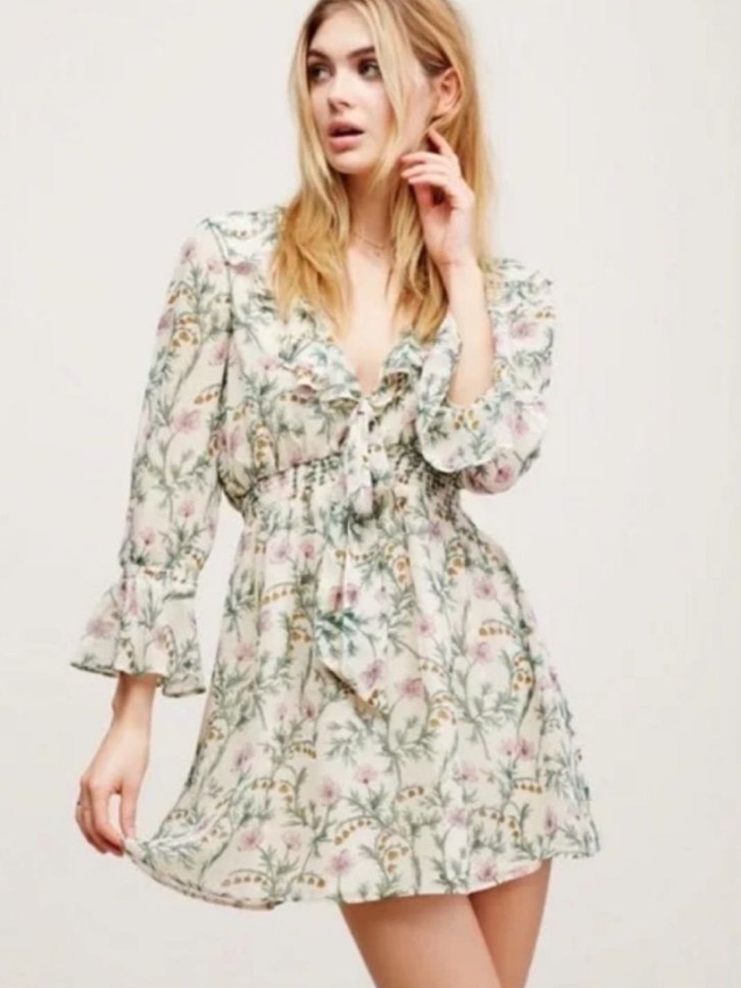 Free People Ruffle Mini Dress