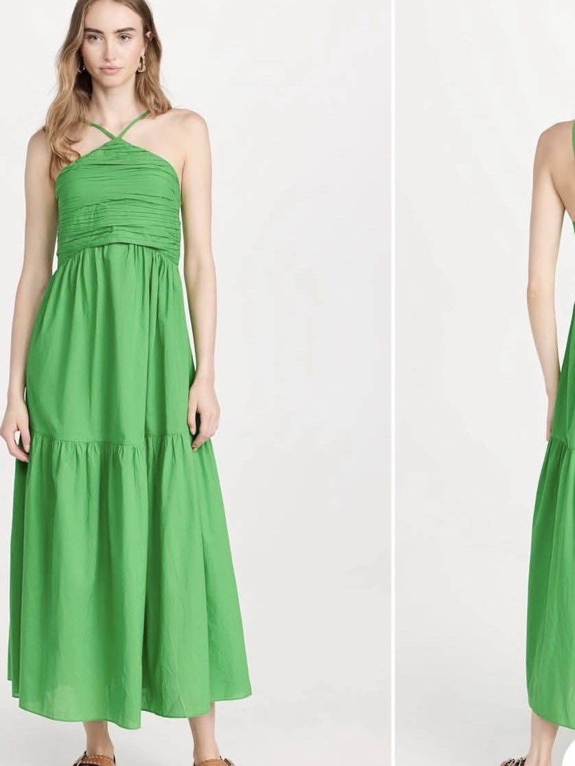 Green Halter Maxi Dress