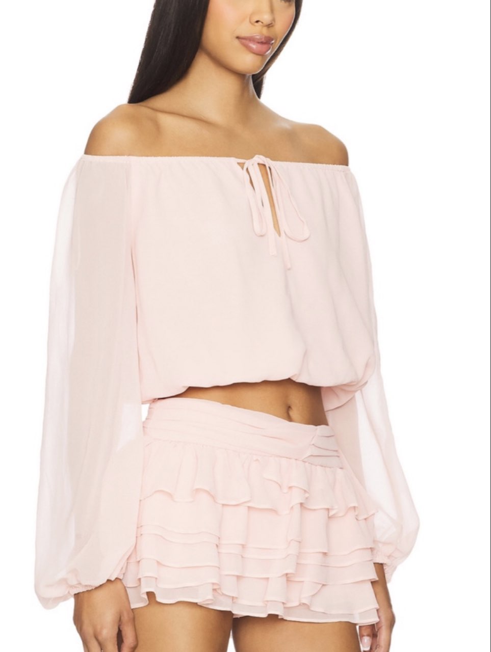 Pink Ruffled Skort Set