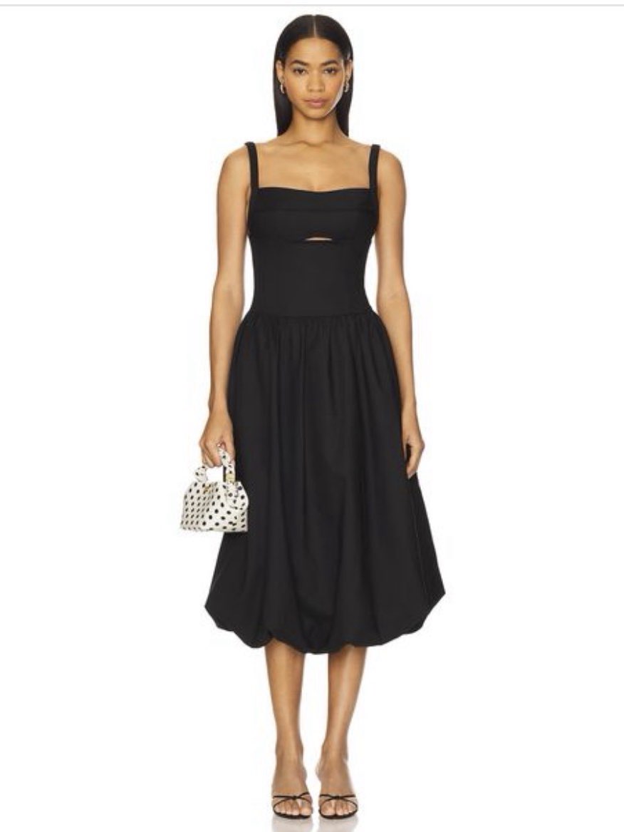 Black midi dress