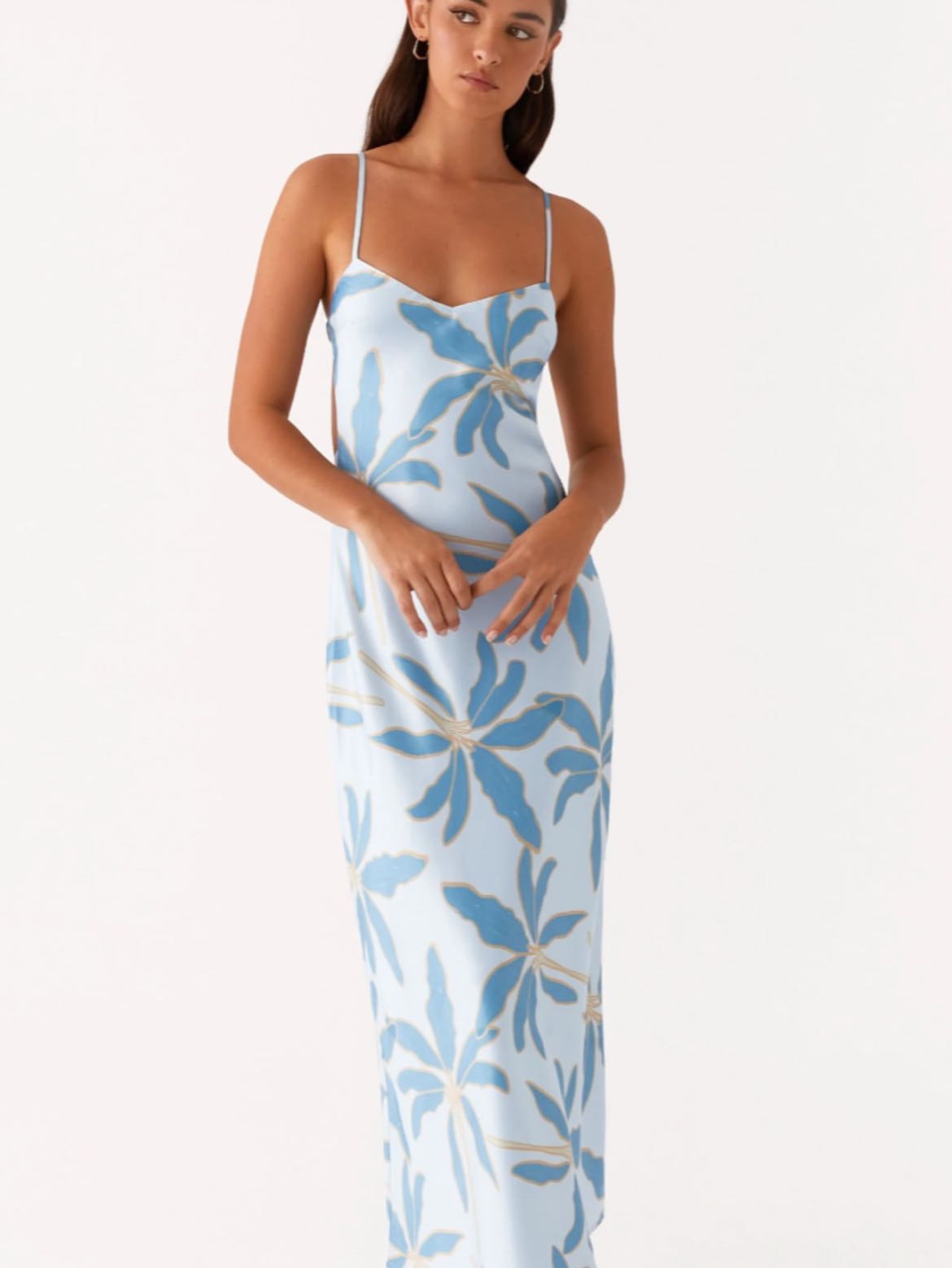 Peppermayo midi floral satin dress