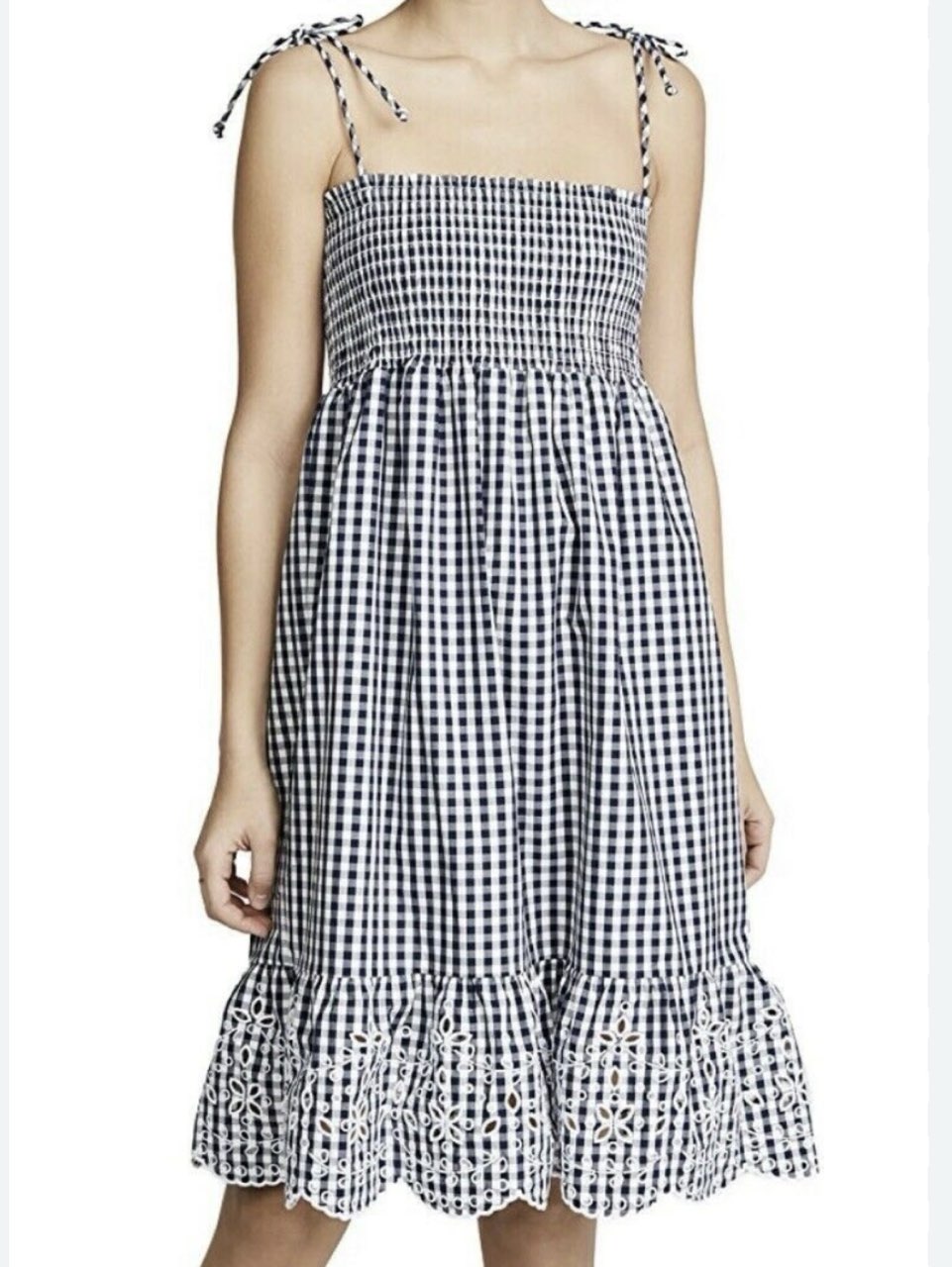 Tory Burch Gingham Eyelet Beach Dress