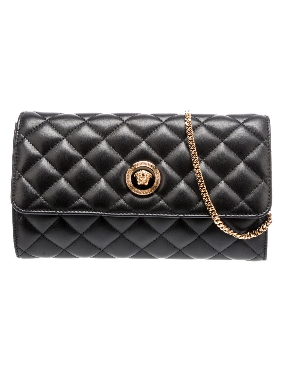 Versace Quilted Leather Clutch Purse