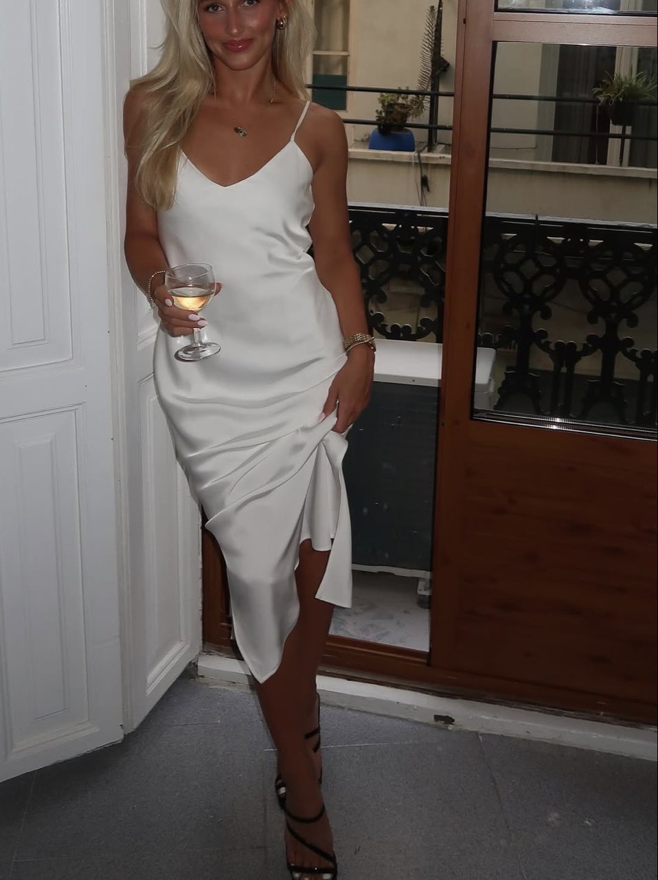 Satin slip dress
