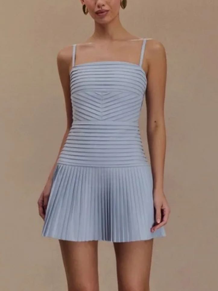 Blue mini dress