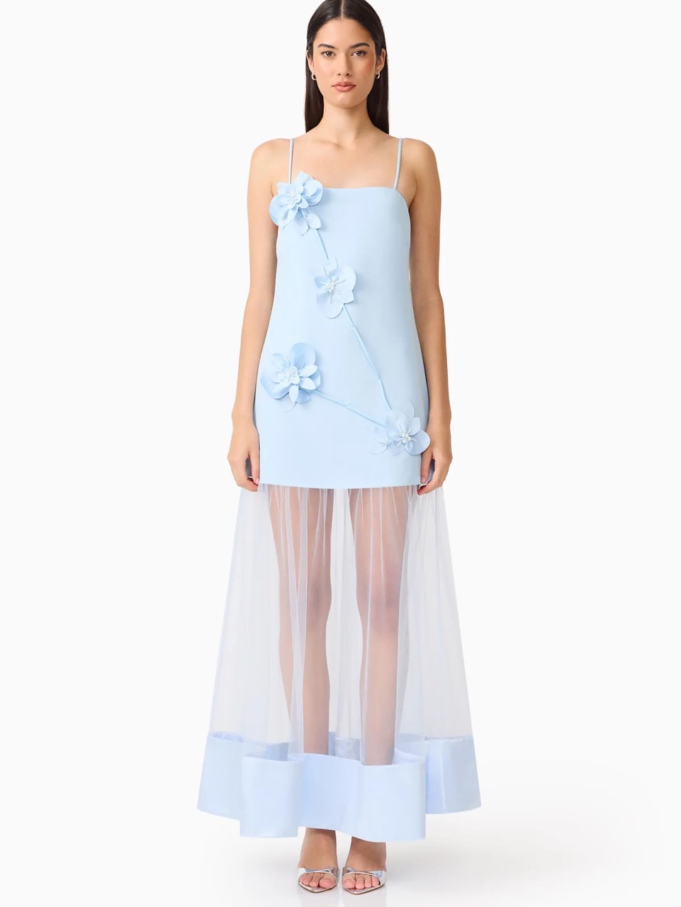 Reina Applique Gown in Sky Blue