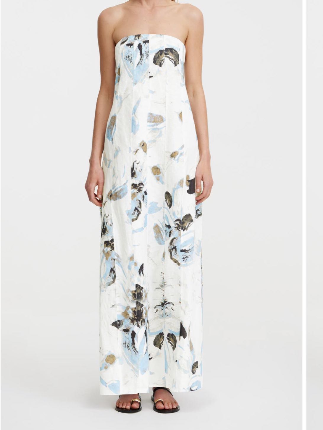 Strapless maxi/midi dress