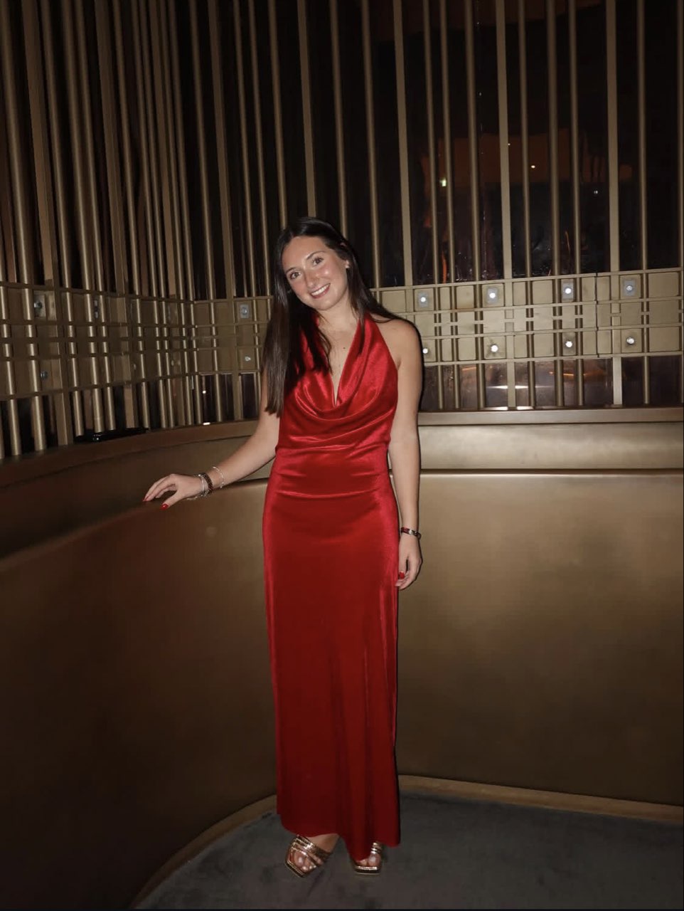 Red Velvet Halter Maxi Dress