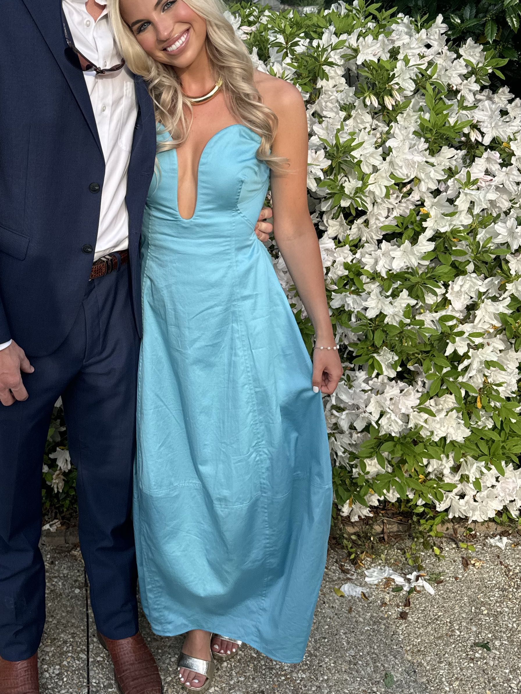 strapless formal dress
