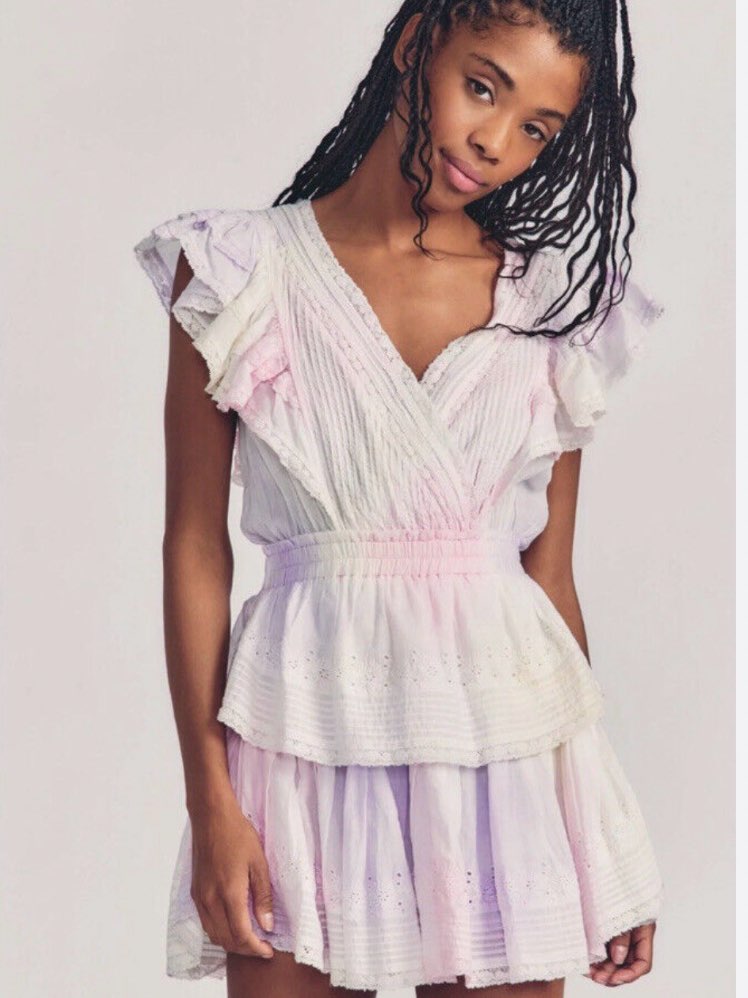 Pastel Tie Die Mini Romper Dress