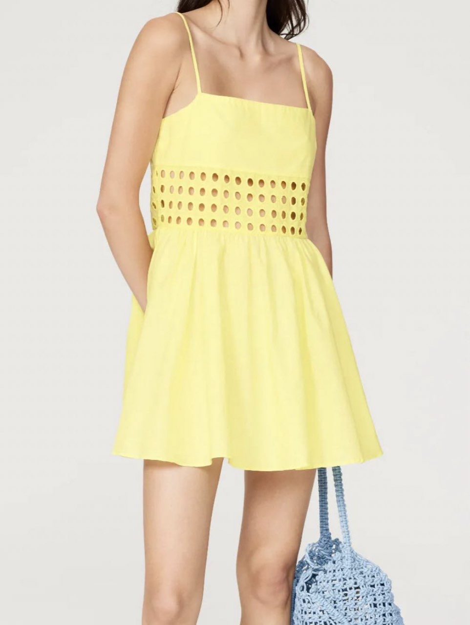 Solid & Striped Yellow Mini Dress