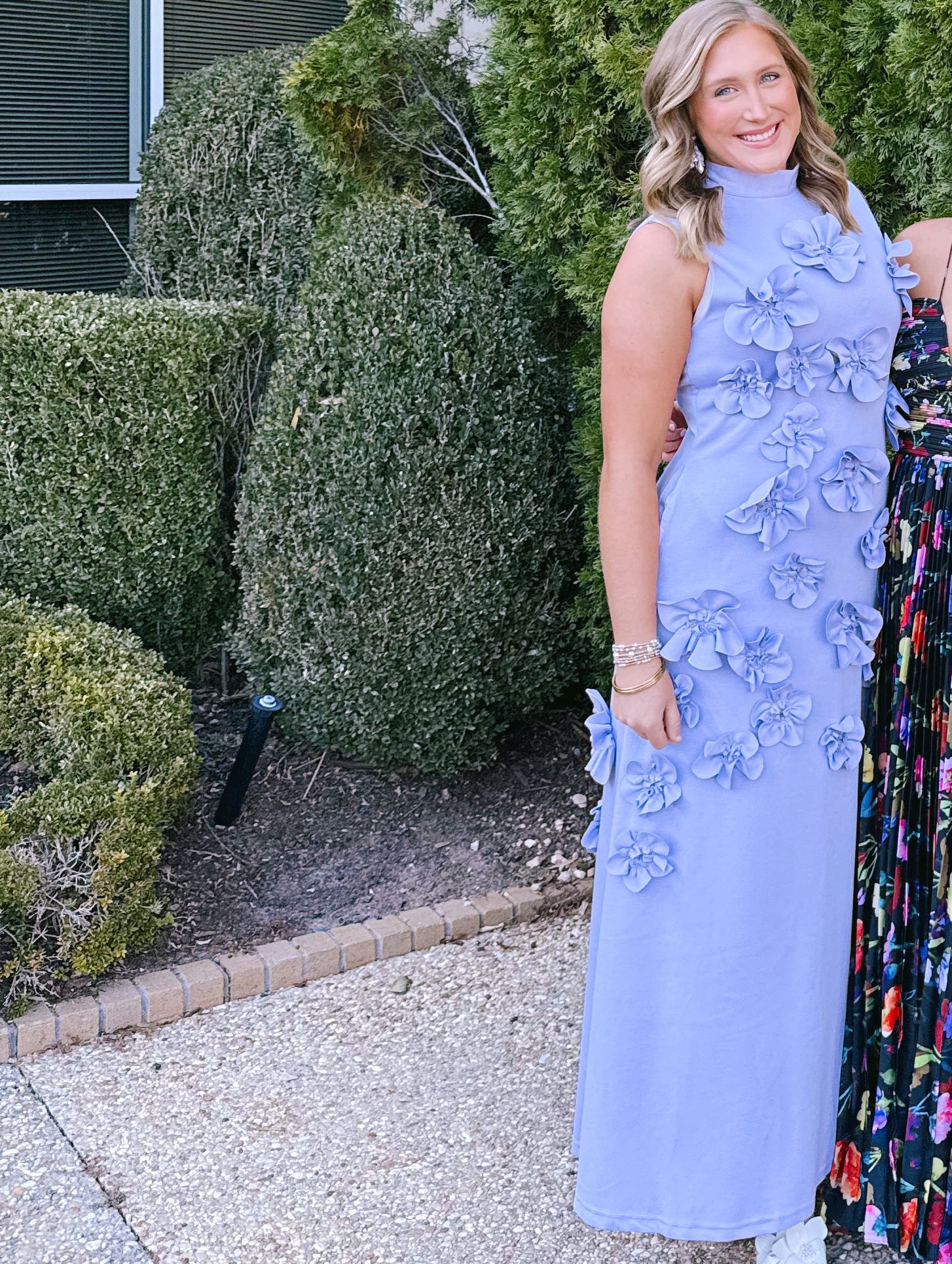 Light Purple Gown with floral appliqué