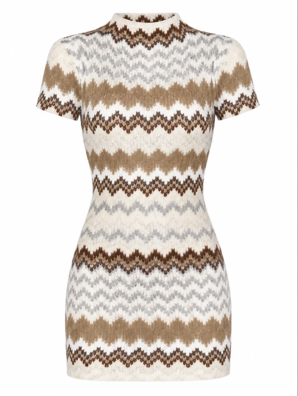 Chevron Knit Mini Dress